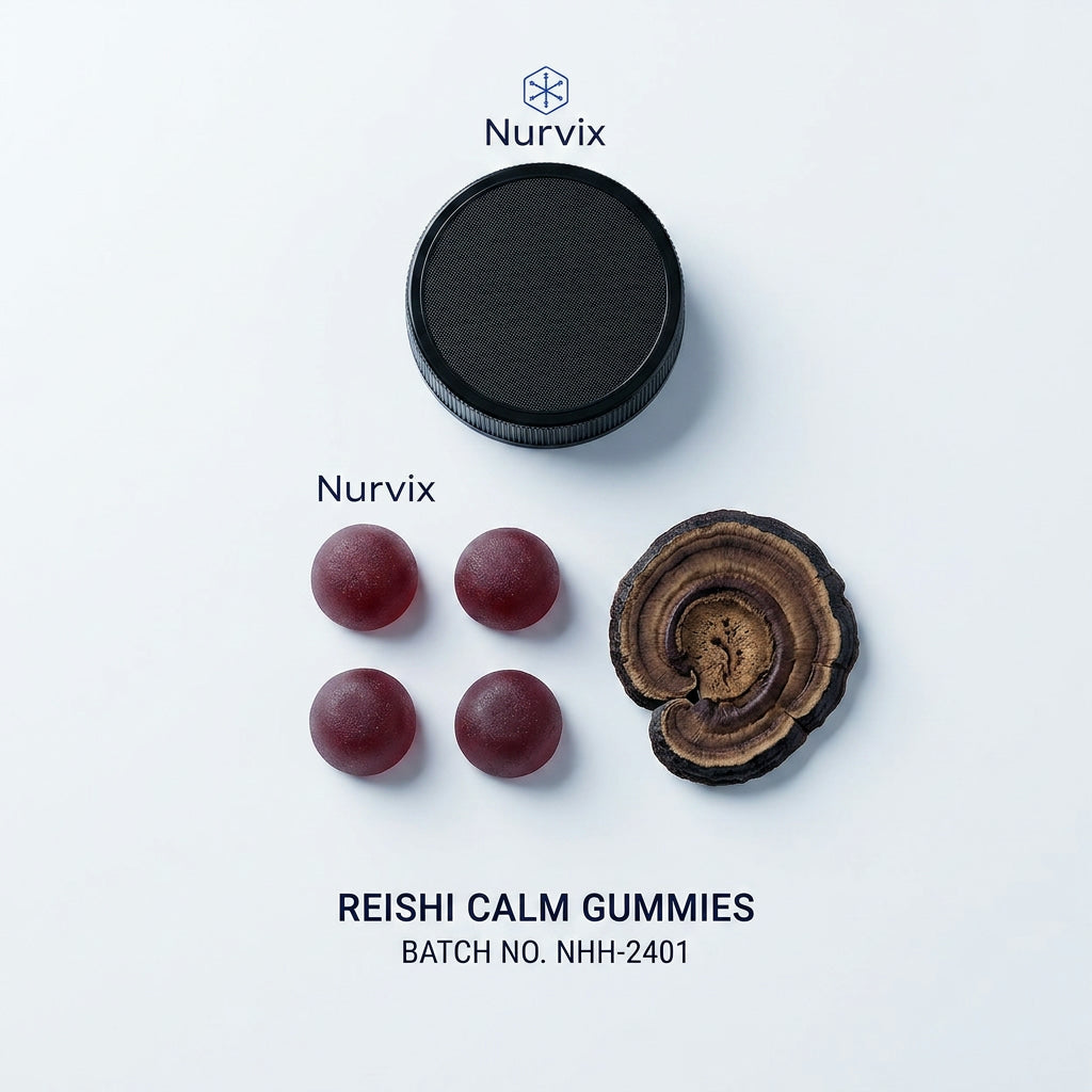 Nurvix® Hush Harmony Reishi Gummies for Daily Calm Support