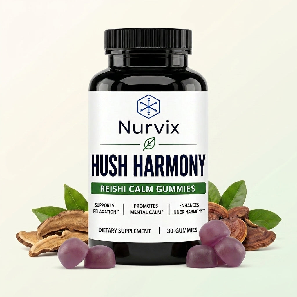 Nurvix® Hush Harmony Reishi Gummies for Daily Calm Support